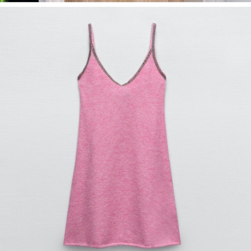 Alpaca wool pink Zara dress